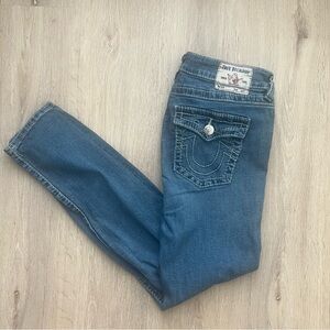 True Religion Jennie Curvy Skinny Jeans Women’s 29 Blue Mid Rise Y2K Grunge